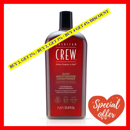 Daily Moisturizing Conditioner By American Crew For Men - 33.8 Oz