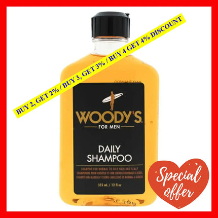 Daily Shampoo By Woodys For Men - 12 Oz