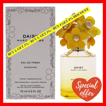 Daisy Eau So Fresh Sunshine By Marc Jacobs For Women - 2.5 Oz Edt Spray (Tester)