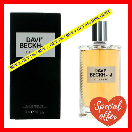 David Beckham Classic By 3 Oz Eau De Toilette Spray For Men