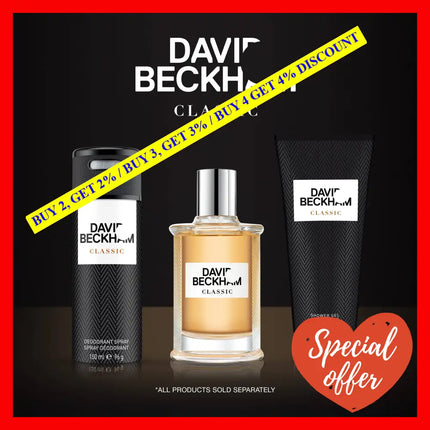 David Beckham Classic By For Men - 3 Oz Edt Spray