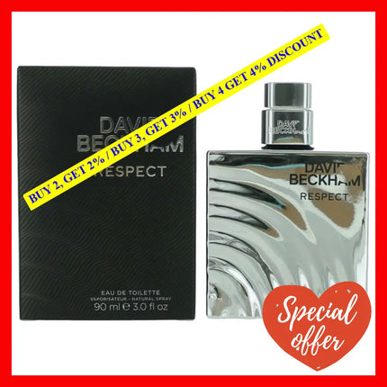 David Beckham Respect By 3 Oz Eau De Toilette Spray For Men