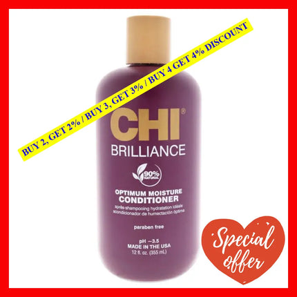 Deep Brilliance Optimum Moisture Conditioner By Chi For Unisex - 12 Oz