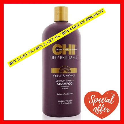 Deep Brilliance Optimum Moisture Shampoo By Chi For Unisex - 32 Oz