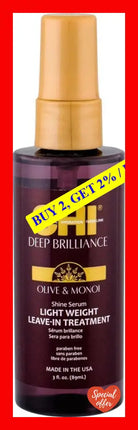 Deep Brilliance Shine Serum Lightweight Leave-In Treatment By Chi For Unisex - 3 Oz