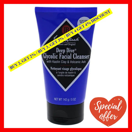 Deep Dive Glycolic Facial Cleanser By Jack Black For Men - 5 Oz