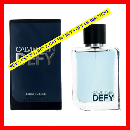 Defy By Calvin Klein 3.3 Oz Eau De Toilette Spray For Men