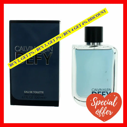 Defy By Calvin Klein 6.7 Oz Eau De Toilette Spray For Men