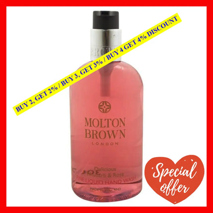 Delicious Rhubarb & Rose Fine Liquid Hand Wash By Molton Brown For Women - 10 Oz