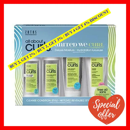 Deluxe Moisture Kit By All About Curls For Unisex - 4 Pc 3Oz No-Lather Cleanser Quenched Cream