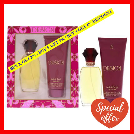 Design By Paul Sebastian For Women - 2 Pc Gift Set 3.4Oz Fine Parfum Spray 6.8Oz Luxury Body Lotion