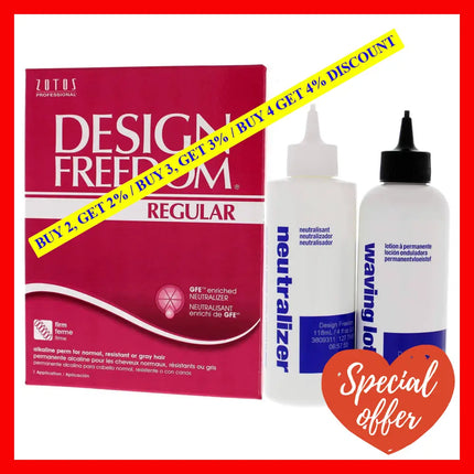 Design Freedom Regular Alkaline Perm By Zotos For Unisex - 1 Application Treatment