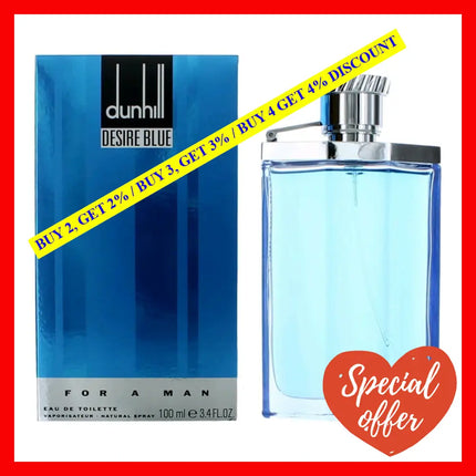 Desire Blue By Alfred Dunhill 3.4 Oz Eau De Toilette Spray For Men