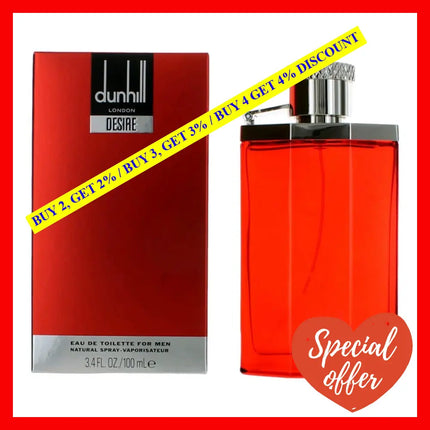 Desire By Alfred Dunhill 3.4 Oz Eau De Toilette Spray For Men