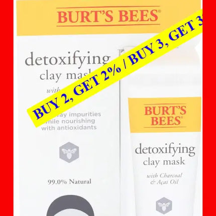 Detoxifying Clay Mask By Burts Bees For Unisex - 0.57 Oz