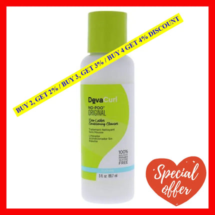 Devacurl No-Poo Zero Lather Conditioning Cleanser By For Unisex - 3 Oz