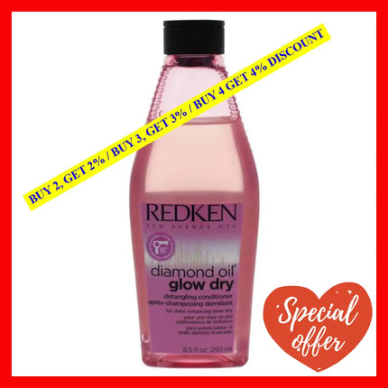 Diamond Oil Glow Dry Detangling Conditioner By Redken For Unisex - 8.5 Oz