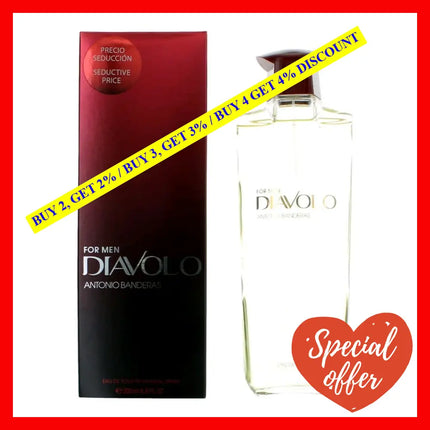 Diavolo By Antonio Banderas 6.7 Oz Eau De Toilette Spray For Men