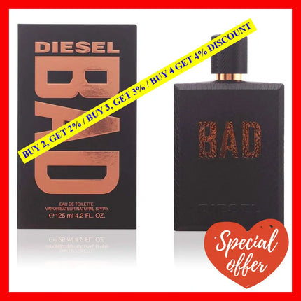 Diesel Bad By For Men - 4.2 Oz Edt Spray