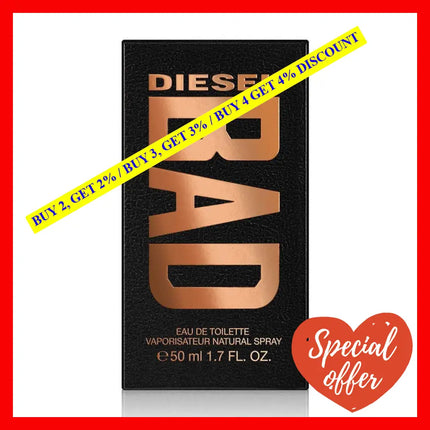 Diesel Bad By For Men - 4.2 Oz Edt Spray