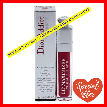 Dior Addict Lip Maximizer 007 Raspberry Clean 0.20 Fl Oz