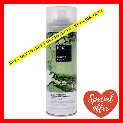 Direct Flight Matcha Dry Shampoo By Igk For Unisex - 6.3 Oz Shampo