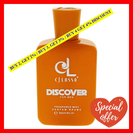 Discover By Cj Lasso For Men - 7.6 Oz Fragrance Mist