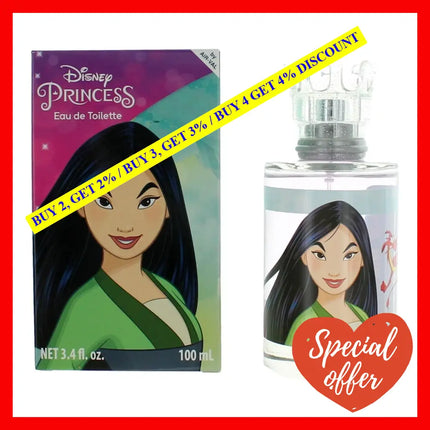 Disney Princess Mulan By 3.4 Oz Eau De Toilette Spray For Girls