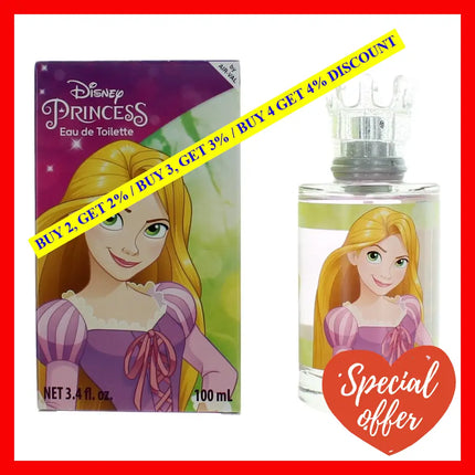 Disney Princess Rapunzel By 3.4 Oz Eau De Toilette Spray For Girls