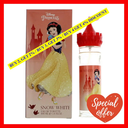 Disney Snow White Castle By Princess 3.4 Oz Eau De Toilette Spray For Girls