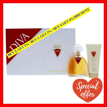 Diva By Emanuel Ungaro For Women - 2 Pc Gift Set 3.4Oz Edp Spray Body Lotion