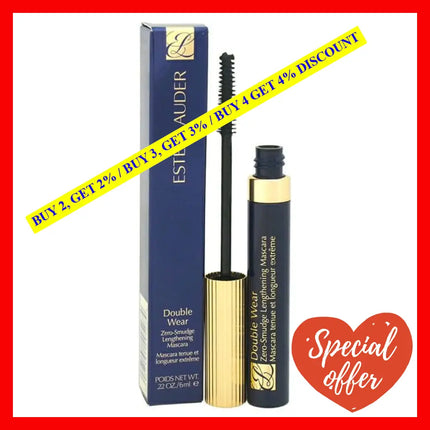 Double Wear Zero-Smudge Lengthening Mascara - # 01 Black By Estee Lauder For Women 0.22 Oz