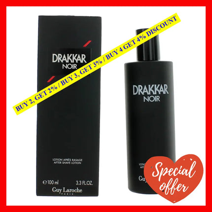 Drakkar Noir By Guy Laroche 3.4 Oz After Shave Lotion For Men