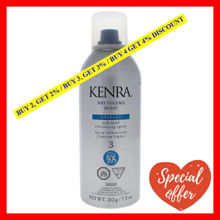 Dry Volume Burst - 3 By Kenra For Unisex 7.5 Oz Hairspray