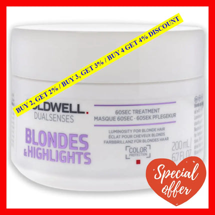 Dualsenses Blondes Highlights 60 Sec Treatment By Goldwell For Unisex - 6.7 Oz