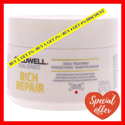 Dualsenses Rich Repair 60 Sec Treatment By Goldwell For Unisex - 6.7 Oz