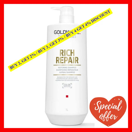 Dualsenses Rich Repair Shampoo By Goldwell For Unisex - 34 Oz