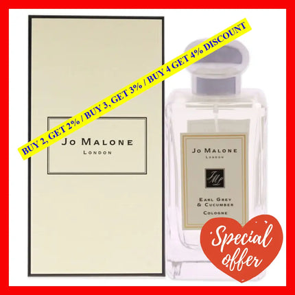 Earl Grey And Cucumber By Jo Malone For Women - 3.4 Oz Cologne Spray