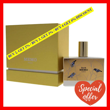 Eau De Memo By Paris For Unisex - 3.38 Oz Edp Spray