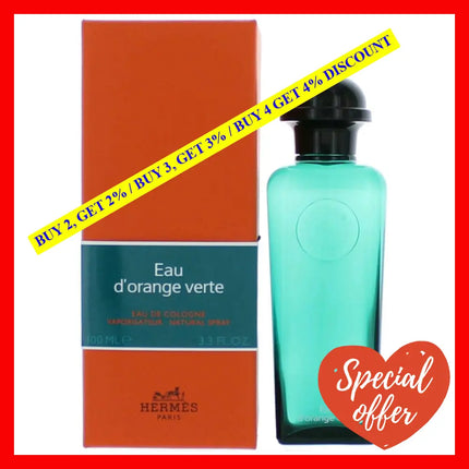 Eau D’orange Verte By Hermes 3.3 Oz De Cologne Spray Unisex