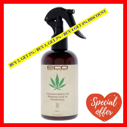 Eco Natural Moisture Lock-In Conditioner - Cannabis Sativa Oil By Ecoco For Unisex 8 Oz Gel