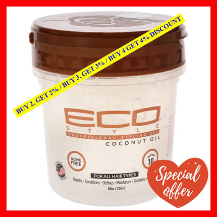 Eco Style Gel - Coconut Oil By Ecoco For Unisex 8 Oz