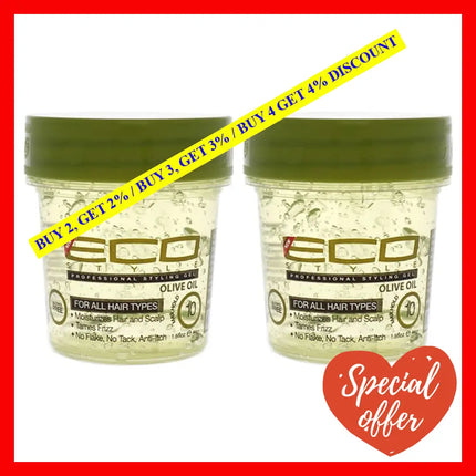 Eco Style Gel - Olive Oil By Ecoco For Unisex 1.6 Oz Pack Of 2