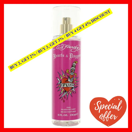 Ed Hardy Hearts & Daggers By Christian Audigier 8 Oz Fine Fragrance Mist For Women