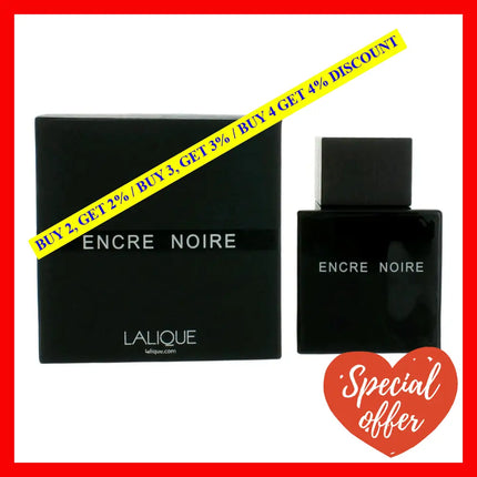 Encre Noire By Lalique 3.3 Oz Eau De Toilette Spray For Men