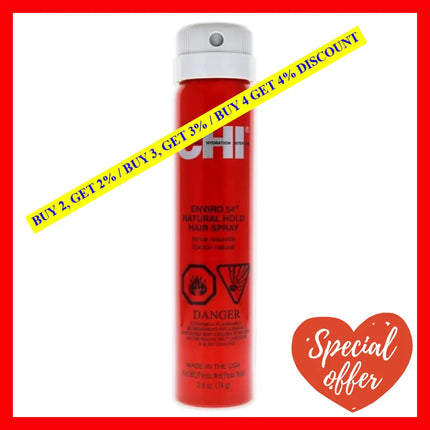 Enviro 54 Natural Hold Hairspray By Chi For Unisex - 2.6 Oz Hair Spray