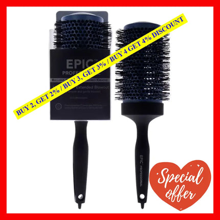 Epic Pro Heat Wave Extended Blowout Brush - Large By Wet For Unisex 3.5 Inch Hair