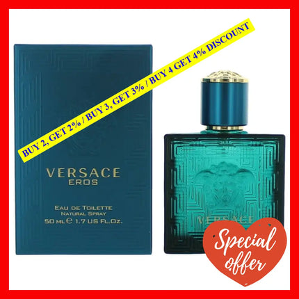 Eros By Versace 1.7 Oz Eau De Toilette Spray For Men