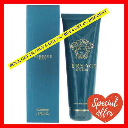 Eros By Versace 8.4 Oz Invigorating Shower Gel For Men