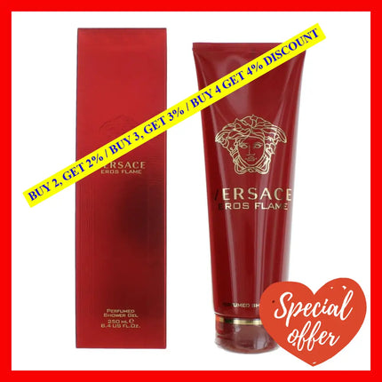 Eros Flame By Versace 8.4 Oz Shower Gel For Men